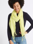 Marks & Spencer Modal Rich Pashminetta Scarf Yellow