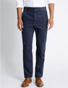 Marks & Spencer Pure Cotton Corduroy Trousers Steel Blue