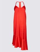 Marks & Spencer Asymmetric Slip Midi Dress Red