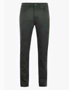 Marks & Spencer Skinny Fit Cotton Jeans With Stretch Green