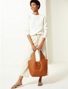 Marks & Spencer Ring Detail Hobo Bag Tan