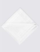Marks & Spencer 7 Pack Supima Cotton Handkerchiefs With Sanitized Finish White