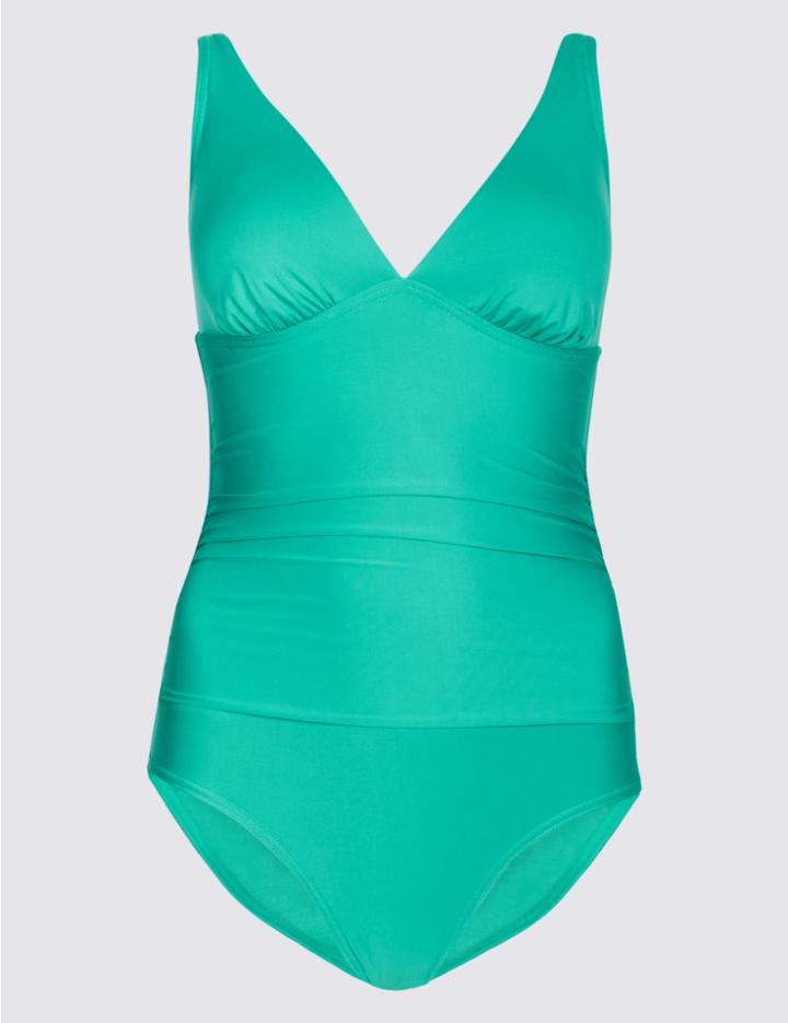 Marks & Spencer Secret Slimming&trade; Fuller Bust Padded Swimsuit Aqua