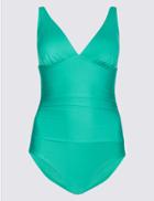 Marks & Spencer Secret Slimming&trade; Fuller Bust Padded Swimsuit Aqua