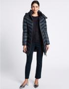 Marks & Spencer Down & Feather Padded Jacket With Stormwear&trade; Navy