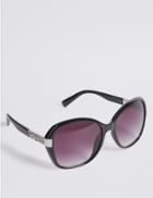 Marks & Spencer Glitter Arm Square Sunglasses Black