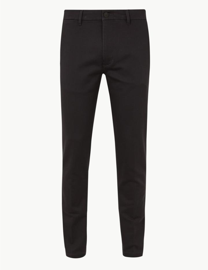 Marks & Spencer Skinny Fit Cotton Rich Chinos Charcoal