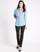Marks & Spencer Mid Rise Straight Leg Jeans Black
