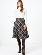 Marks & Spencer Checked A-line Midi Skirt