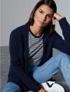 Marks & Spencer Pure Cashmere Longline Cardigan Medium Navy