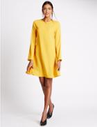 Marks & Spencer Woven Long Sleeve Swing Dress Ochre