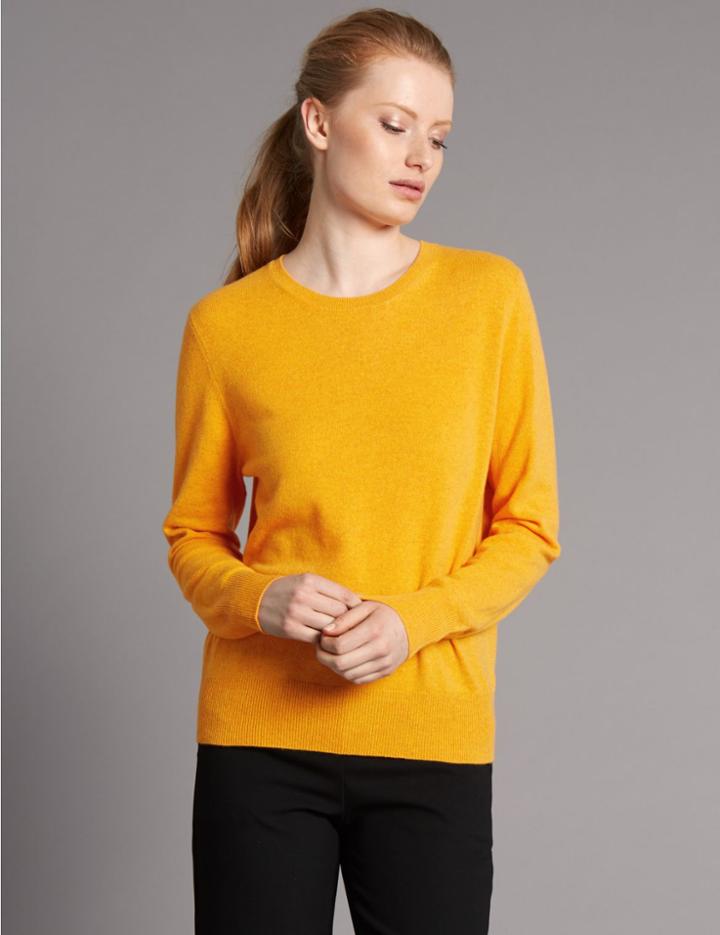 Marks & Spencer Pure Cashmere Jumper Orange Squash