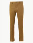 Marks & Spencer Slim Fit Chinos With Stretch Dark Sand