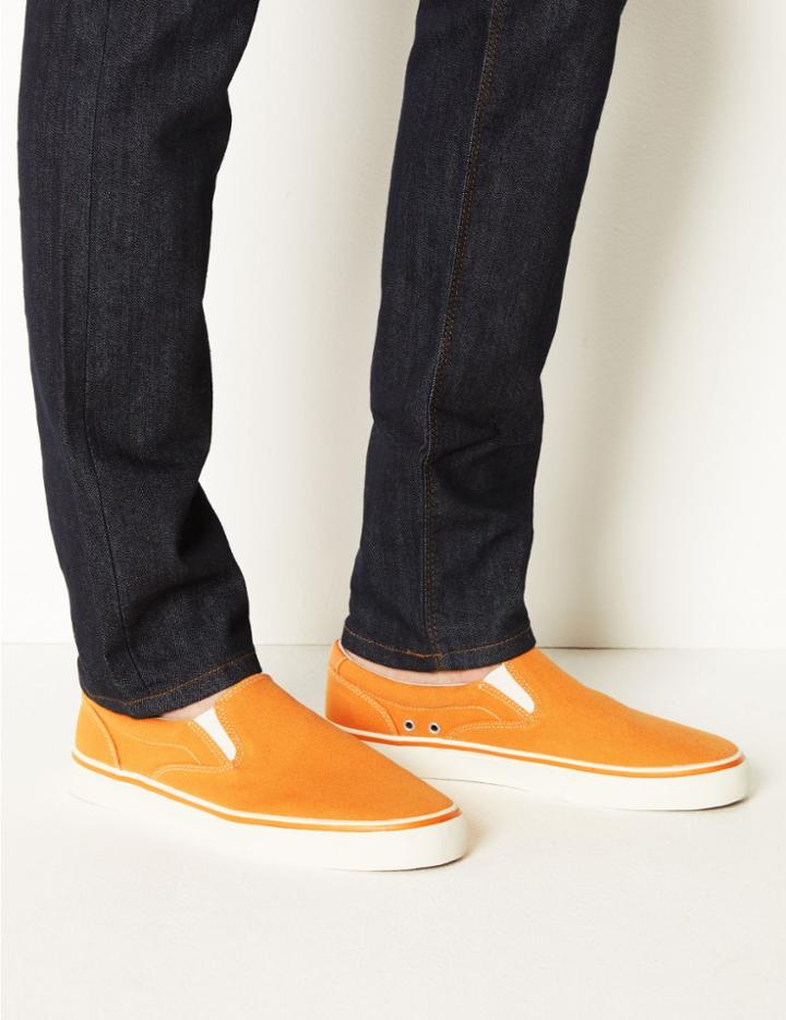 Marks & Spencer Slip-on Pump Shoes With Freshfeet&trade; Yellow