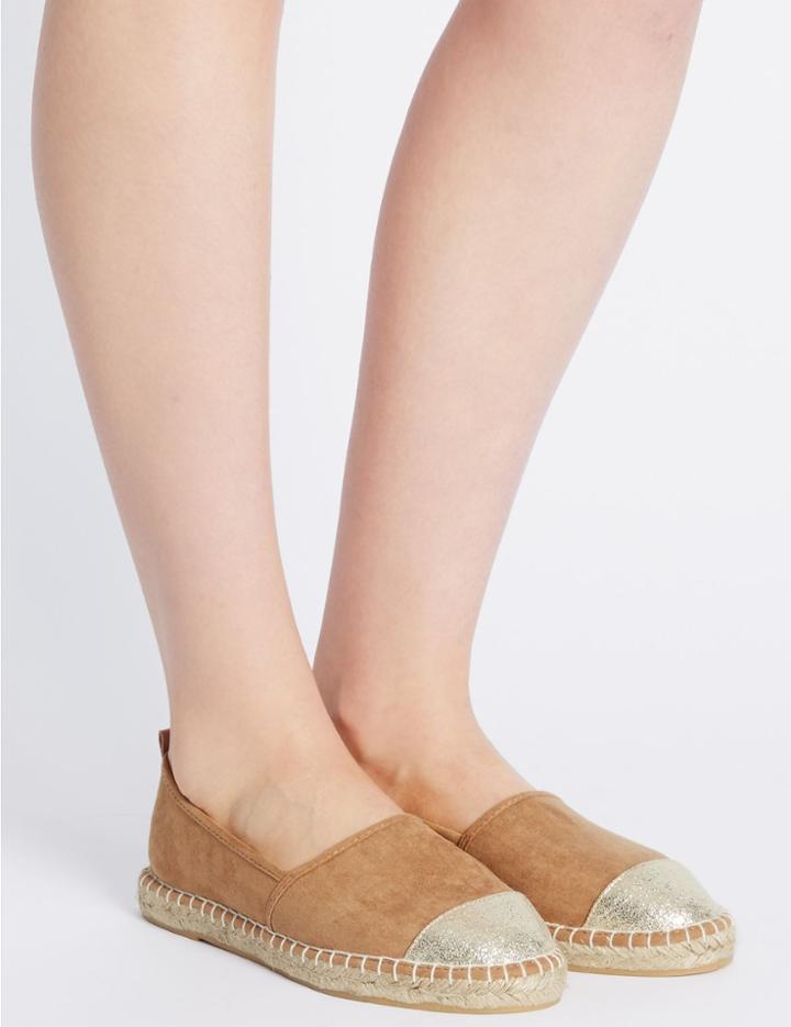 Marks & Spencer Toe Cap Espadrilles With Insolia Flex&reg; Tan