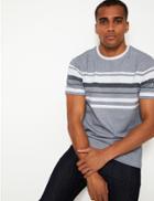 Marks & Spencer Pure Cotton Striped T-shirt White Mix