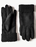 Marks & Spencer Faux Shearling Gloves Black