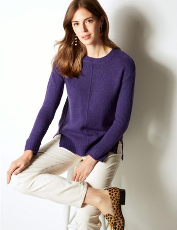Marks & Spencer Relaxed Supersoft Round Neck Jumper Purple