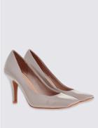 Marks & Spencer Stiletto Square Toe Court Shoes Grey
