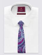 Marks & Spencer Pure Silk Paisley Print Tie Magenta