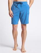 Marks & Spencer Pure Cotton Quick Dry Swim Shorts Bright Blue
