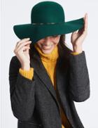 Marks & Spencer Pure Wool Floppy Winter Hat With Thinsulate&trade; Teal