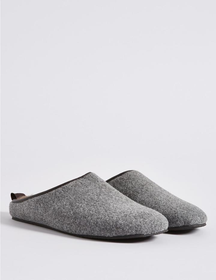 Marks & Spencer Slip-on Mule Slippers With Freshfeet&trade; Grey