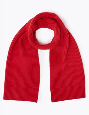 Marks & Spencer Ribbed Scarf Redwood