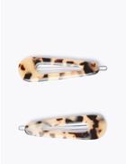 Marks & Spencer 2 Pack Tortoiseshell Print Hair Clips Natural Mix