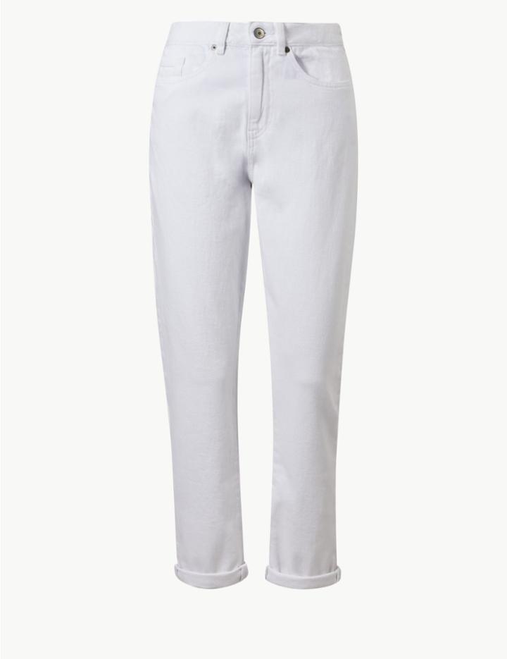 Marks & Spencer Mid Rise Mom Jeans Soft White
