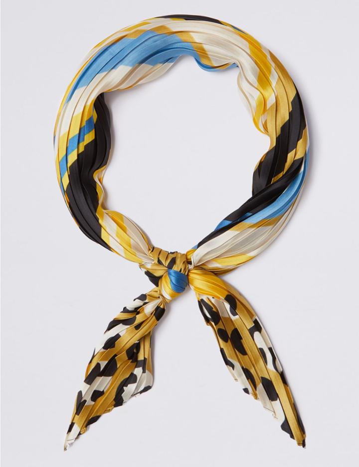 Marks & Spencer Colour Block Scarf Ochre