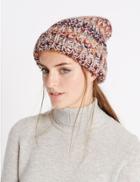 Marks & Spencer Space Dye Beanie Hat Rust Mix