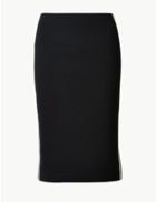 Marks & Spencer Jersey Side Stripe Slip Skirt Black