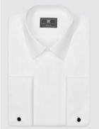 Marks & Spencer Cotton Blend Tailored Fit Shirt White