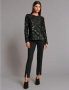 Marks & Spencer Ponte Split Hem Leggings Black