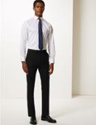 Marks & Spencer Black Textured Skinny Fit Trousers Black