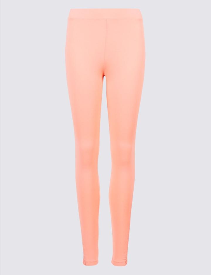 Marks & Spencer Lace Insert Skinny Leg Leggings Light Peach