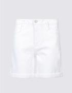 Marks & Spencer Mid Rise Denim Shorts Soft White