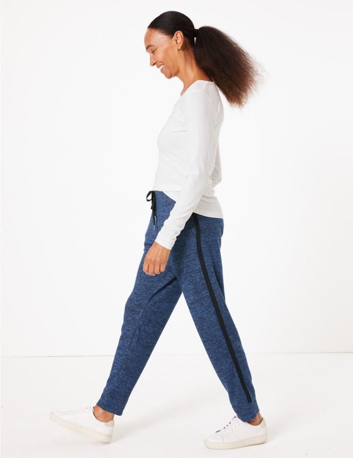 Marks & Spencer Slim Fit Ankle Grazer Joggers Navy