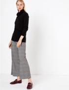 Marks & Spencer Checked Wide Leg Trousers