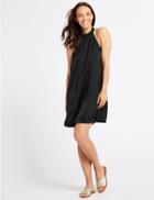 Marks & Spencer Halter Neck Swing Midi Dress Black