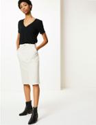 Marks & Spencer Utility Denim Skirt Ecru