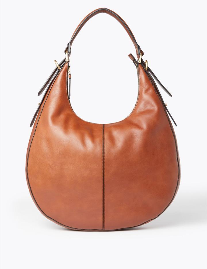 Marks & Spencer Leather Hobo Bag Tan