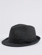 Marks & Spencer Twill Trilby Hat With Stormwear&trade; Charcoal