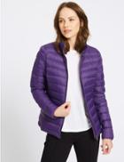 Marks & Spencer Padded Down & Feather Jacket With Stormwear&trade; Purple