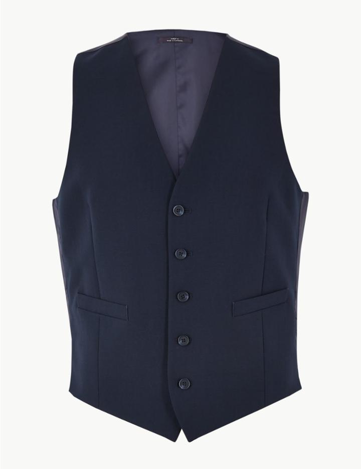 Marks & Spencer Slim Fit Waistcoat Navy