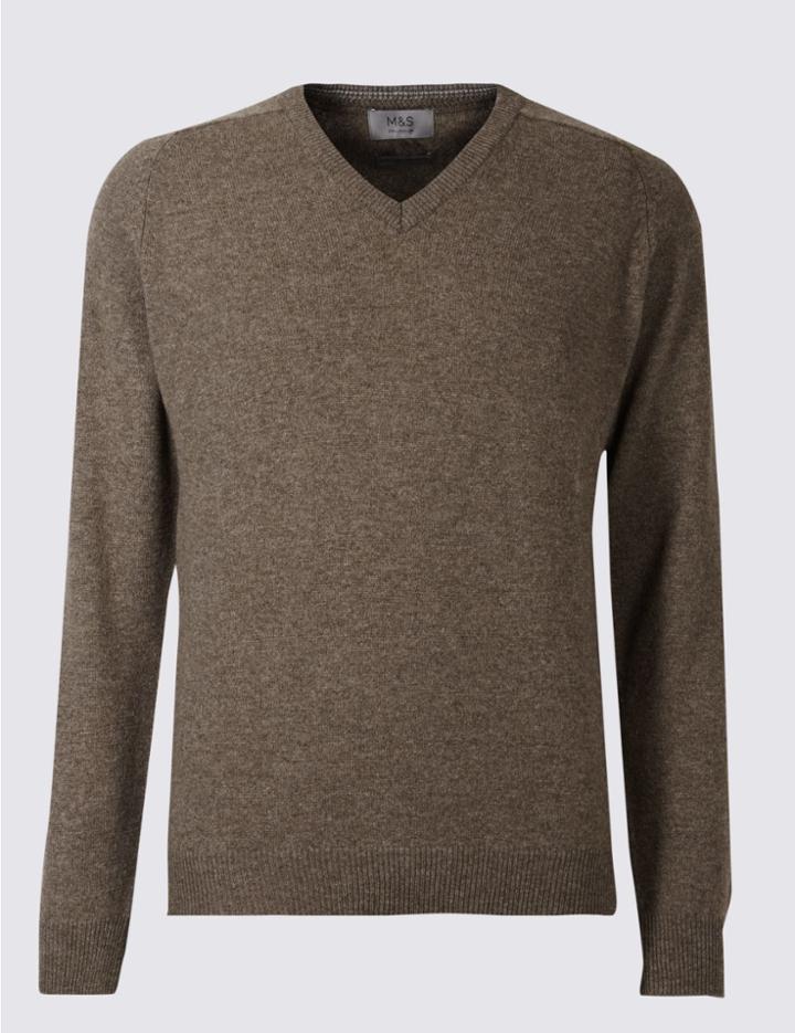Marks & Spencer Pure Lambswool Jumper Mocha