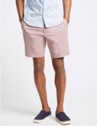 Marks & Spencer Cotton Rich Chino Shorts With Stretch Pink