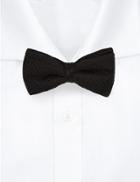 Marks & Spencer Pure Silk Waffle Textured Bow Tie Black