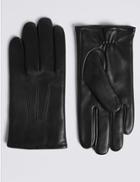 Marks & Spencer Leather Gloves Thermowarmth&trade; Black